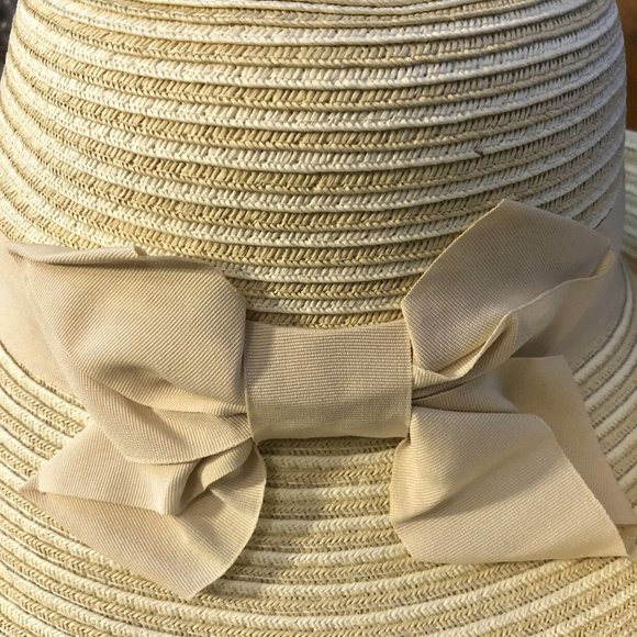 Giovannio NY NWT Fabulous Ivory Derby Wedding Church Brim Bow Hat main image 5